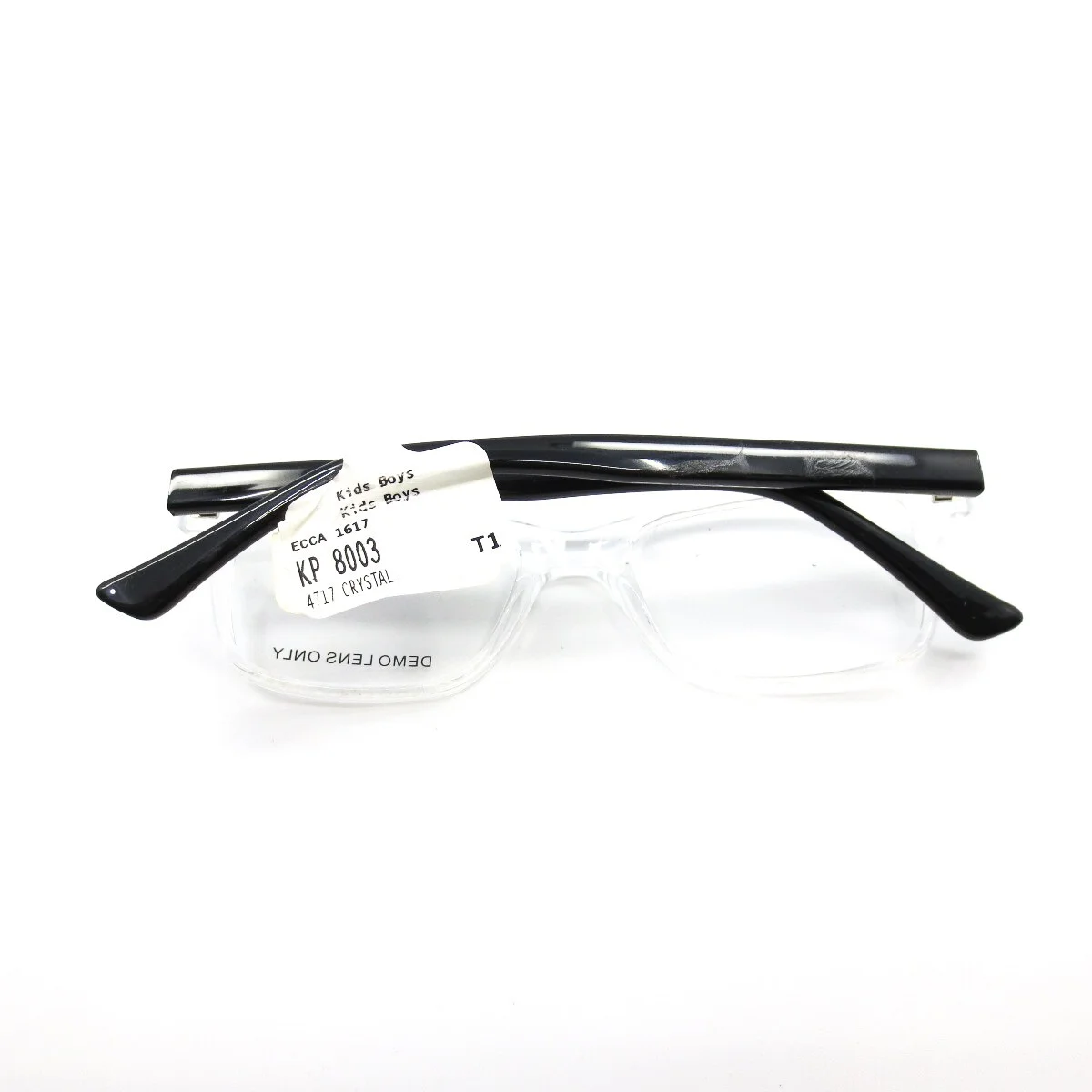 KP 8003 clear black Rectangle Kids Eyeglasses Frames 47-17-130 mm 2
