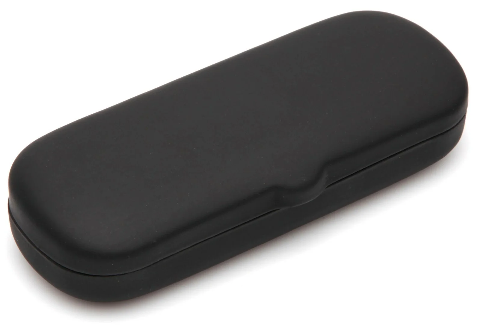 NEW Clam Hard Eyeglasses Glasses Case Black w/ Microfiber Cleaning Cloth