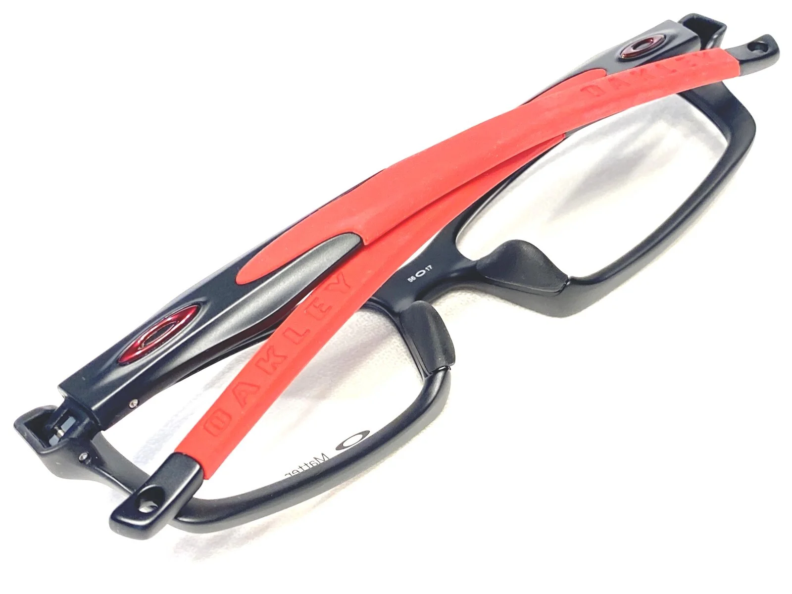 NEW Oakley Crosslink OX8029-0856 Mens Satin Black & Red Eyeglasses Frames 56/17 2
