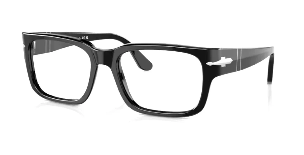 PERSOL PO 3315V 95 Black optical Eyeglasses NWT AUTH 55MM