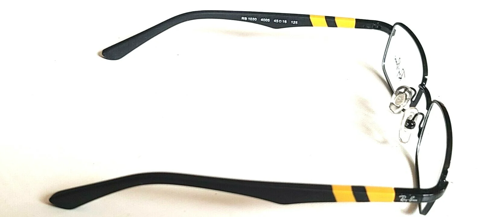 Ray Ban Jr RB1030 4005 Youth Sm Kids Black Yellow Rectangle Eyeglasses 45/16 125 3