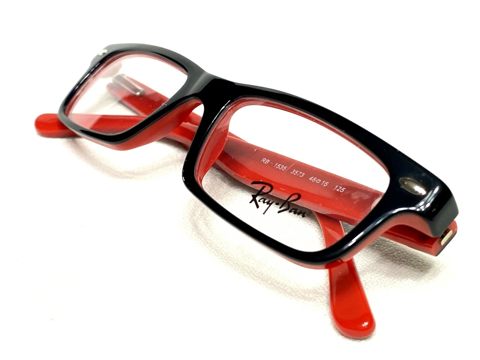 Ray Ban Youth Kids Juniors RB1535 3573 Eyeglasses Frames Black 48-16-130 w/Case