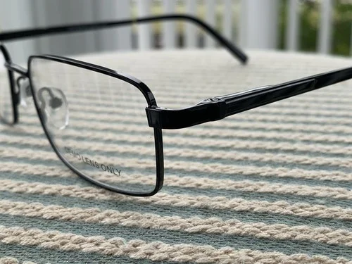 Unbranded MM1029 BK Black Mens Rectangular Full Rim Eyeglasses Frames 55[]18-145 4