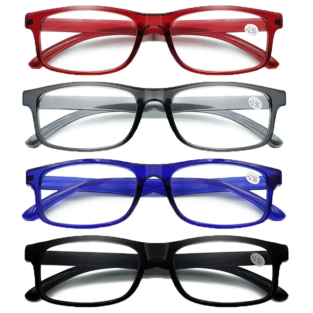 Vintage Ultralight Reading Glasses Men Women Square Glasses Frames for Read Female Black Blue Eyeglasses Glasses Frame +100 150 2